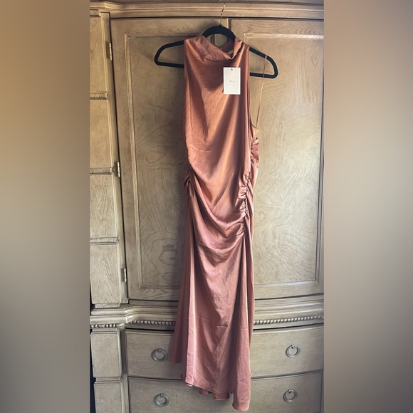 A.L.C. 🔥 Inez Satin Halter Dress - Picture 3 of 11